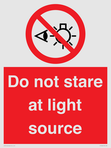 Do not stare at light source